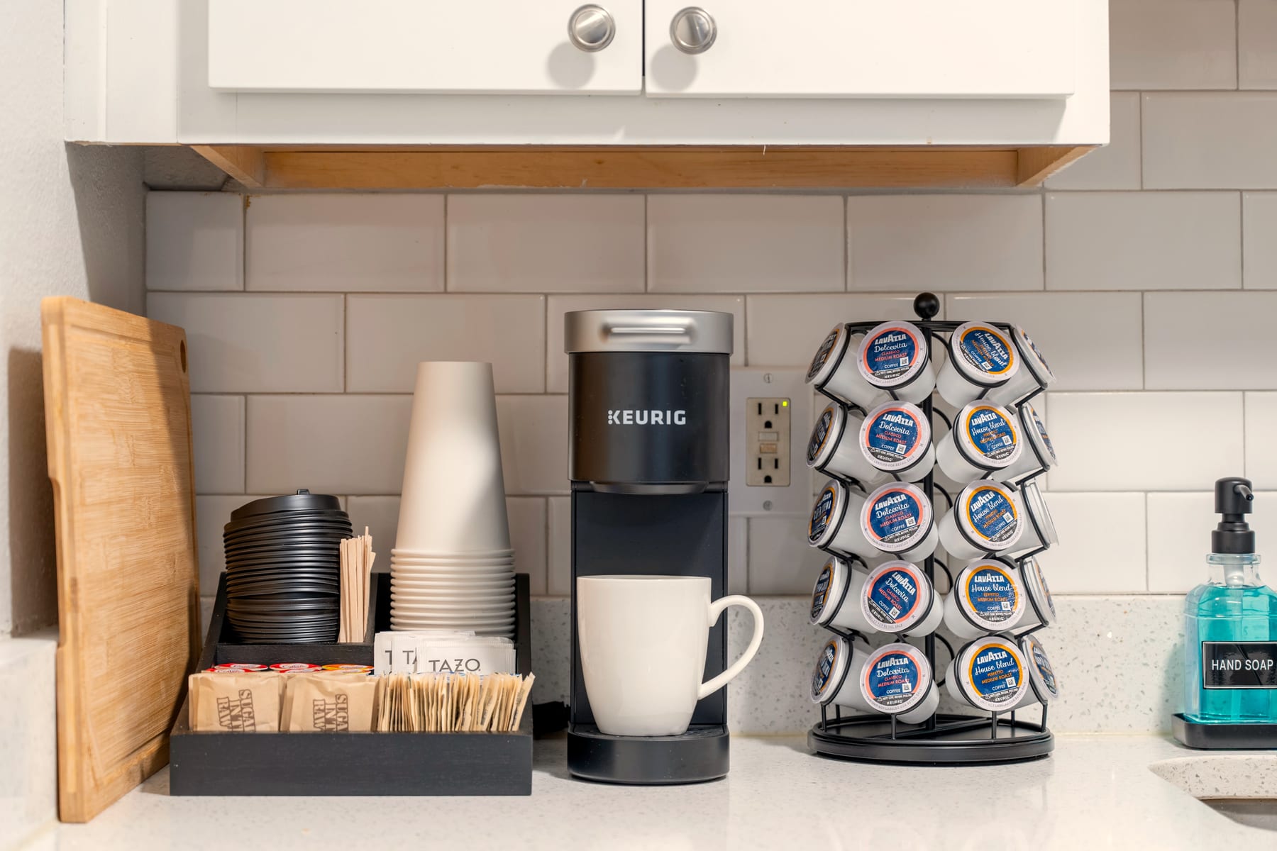 The coffee and tea bar