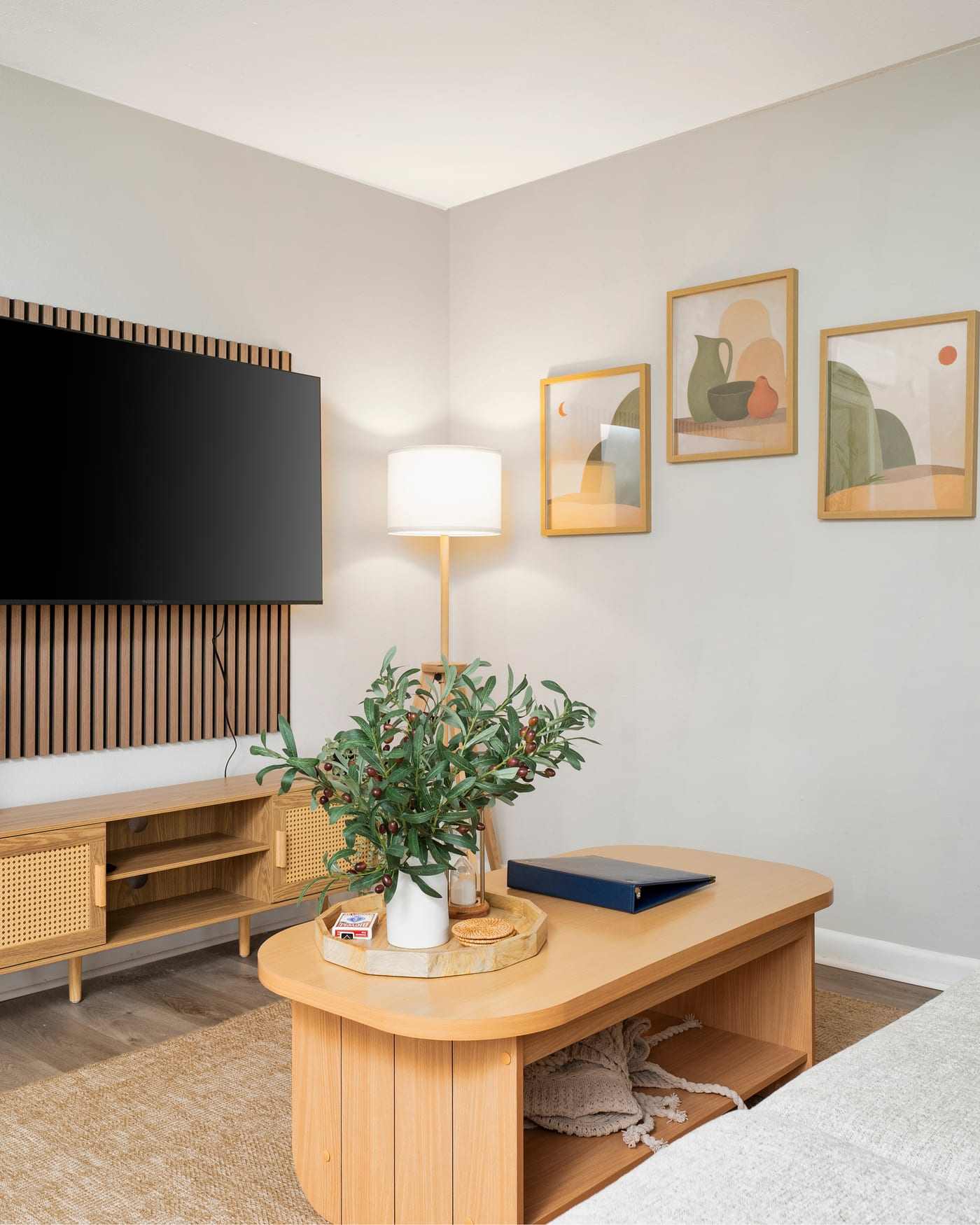 The living room at The Cityside — Unit 2